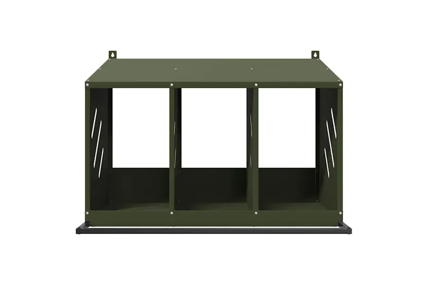 Vidaxl Chicken Nesting Box With 3 Compartments Olive Green Metal Vidaxl Chicken Nesting Box With 3 Compartments Olive Green Metal