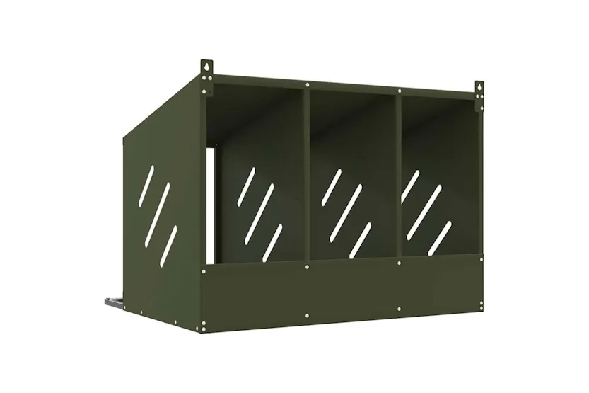 Vidaxl Chicken Nesting Box With 3 Compartments Olive Green Metal Vidaxl Chicken Nesting Box With 3 Compartments Olive Green Metal