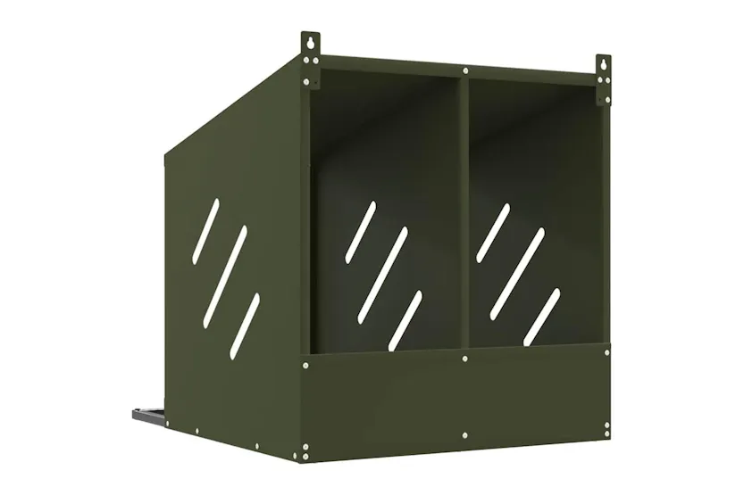 Vidaxl Chicken Nesting Box With 2 Compartments Olive Green Metal Vidaxl Chicken Nesting Box With 2 Compartments Olive Green Metal
