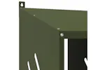 Vidaxl Chicken Nesting Box With 2 Compartments Olive Green Metal Vidaxl Chicken Nesting Box With 2 Compartments Olive Green Metal