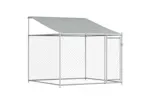 Vidaxl Dog Cage With Roof And Door Grey 2x2x2 M Galvanised Steel Vidaxl Dog Cage With Roof And Door Grey 2x2x2 M Galvanised Steel