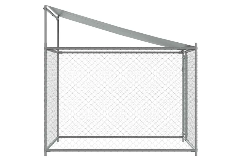 Vidaxl Dog Cage With Roof And Door Grey 2x2x2 M Galvanised Steel Vidaxl Dog Cage With Roof And Door Grey 2x2x2 M Galvanised Steel