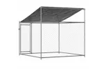 Vidaxl Dog Cage With Roof And Door Grey 2x2x2 M Galvanised Steel Vidaxl Dog Cage With Roof And Door Grey 2x2x2 M Galvanised Steel
