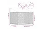Vidaxl Dog Cage With Roof And Door Grey 2x2x2 M Galvanised Steel Vidaxl Dog Cage With Roof And Door Grey 2x2x2 M Galvanised Steel