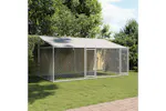 Vidaxl Dog Cage With Roof And Doors Grey 4x2x2 M Galvanised Steel Vidaxl Dog Cage With Roof And Doors Grey 4x2x2 M Galvanised Steel