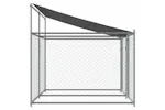 Vidaxl Dog Cage With Roof And Doors Grey 4x2x2 M Galvanised Steel Vidaxl Dog Cage With Roof And Doors Grey 4x2x2 M Galvanised Steel