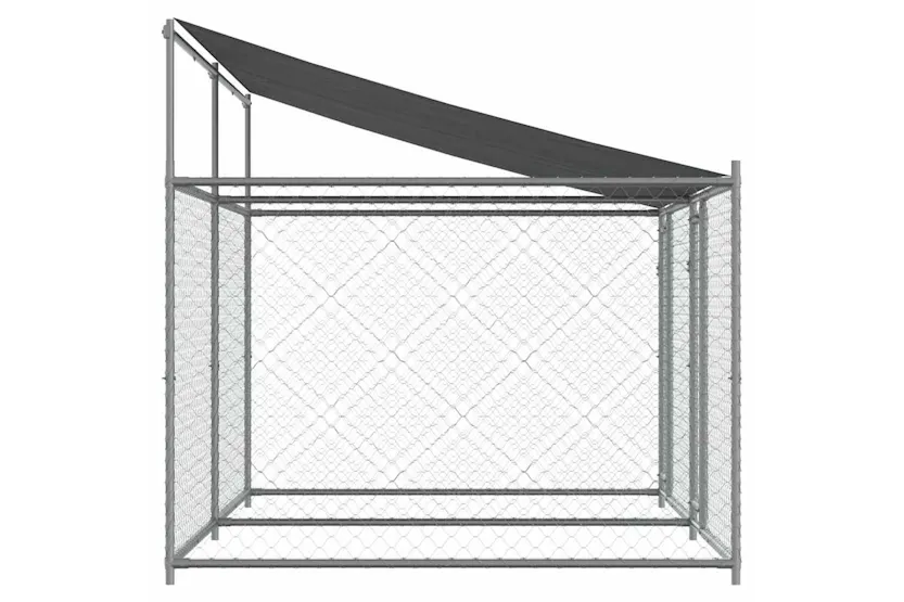 Vidaxl Dog Cage With Roof And Doors Grey 4x2x2 M Galvanised Steel Vidaxl Dog Cage With Roof And Doors Grey 4x2x2 M Galvanised Steel