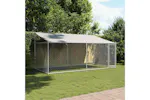 Vidaxl Dog Cage With Roof And Door Grey 4x2x2 M Galvanised Steel Vidaxl Dog Cage With Roof And Door Grey 4x2x2 M Galvanised Steel