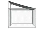 Vidaxl Dog Cage With Roof And Door Grey 4x2x2 M Galvanised Steel Vidaxl Dog Cage With Roof And Door Grey 4x2x2 M Galvanised Steel