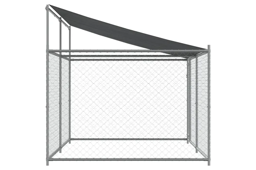 Vidaxl Dog Cage With Roof And Door Grey 4x2x2 M Galvanised Steel Vidaxl Dog Cage With Roof And Door Grey 4x2x2 M Galvanised Steel
