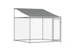 Vidaxl Dog Cage With Roof And Door Grey 4x2x2 M Galvanised Steel Vidaxl Dog Cage With Roof And Door Grey 4x2x2 M Galvanised Steel