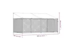 Vidaxl Dog Cage With Roof And Door Grey 4x2x2 M Galvanised Steel Vidaxl Dog Cage With Roof And Door Grey 4x2x2 M Galvanised Steel