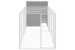 Vidaxl Chicken Cage With Run Light Grey 165x659x181 Cm Galvanised Steel Vidaxl Chicken Cage With Run Light Grey 165x659x181 Cm Galvanised Steel
