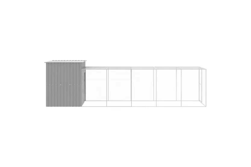 Vidaxl Chicken Cage With Run Light Grey 165x659x181 Cm Galvanised Steel Vidaxl Chicken Cage With Run Light Grey 165x659x181 Cm Galvanised Steel