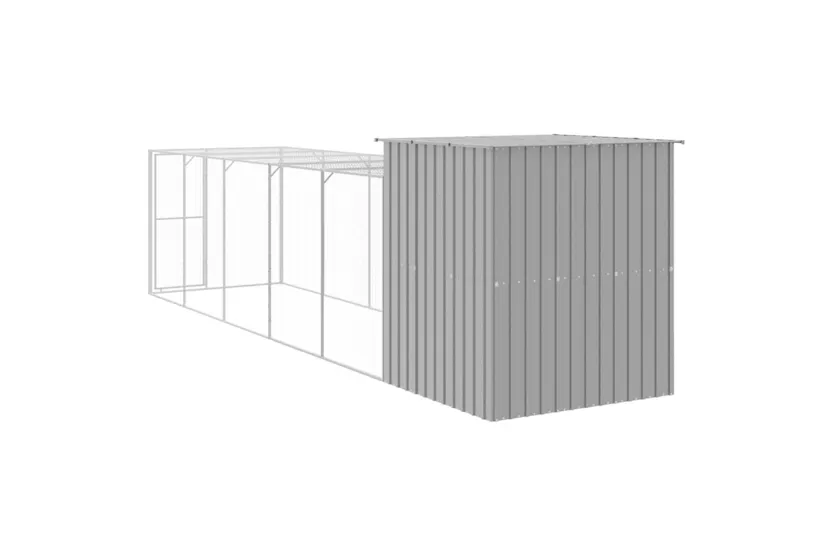 Vidaxl Chicken Cage With Run Light Grey 165x659x181 Cm Galvanised Steel Vidaxl Chicken Cage With Run Light Grey 165x659x181 Cm Galvanised Steel