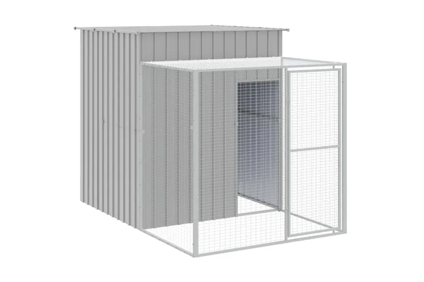 Vidaxl Chicken Cage With Run Light Grey 165x659x181 Cm Galvanised Steel Vidaxl Chicken Cage With Run Light Grey 165x659x181 Cm Galvanised Steel