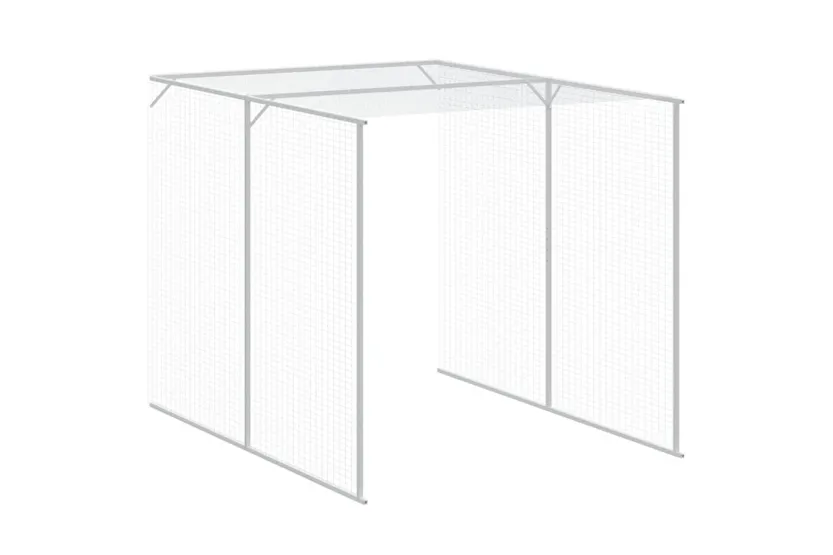 Vidaxl Chicken Cage With Run Light Grey 165x659x181 Cm Galvanised Steel Vidaxl Chicken Cage With Run Light Grey 165x659x181 Cm Galvanised Steel