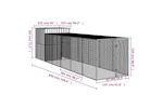 Vidaxl Chicken Cage With Run Light Grey 165x659x181 Cm Galvanised Steel Vidaxl Chicken Cage With Run Light Grey 165x659x181 Cm Galvanised Steel