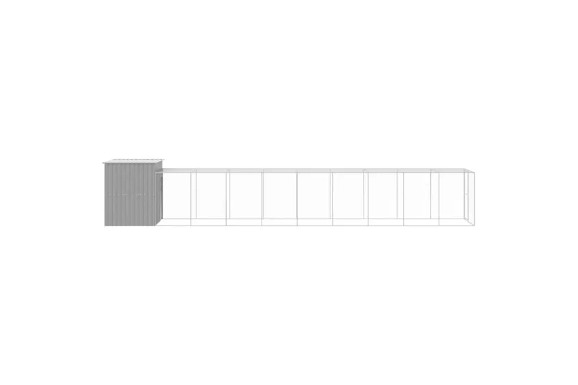 Vidaxl Chicken Cage With Run Light Grey 165x1067x181 Cm Galvanised Steel Vidaxl Chicken Cage With Run Light Grey 165x1067x181 Cm Galvanised Steel