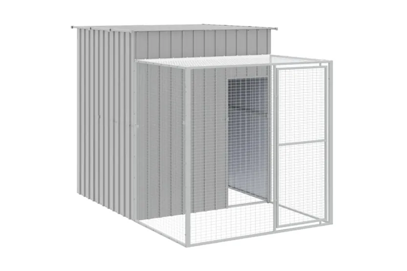 Vidaxl Chicken Cage With Run Light Grey 165x1067x181 Cm Galvanised Steel Vidaxl Chicken Cage With Run Light Grey 165x1067x181 Cm Galvanised Steel