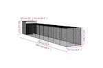 Vidaxl Chicken Cage With Run Light Grey 165x1067x181 Cm Galvanised Steel Vidaxl Chicken Cage With Run Light Grey 165x1067x181 Cm Galvanised Steel