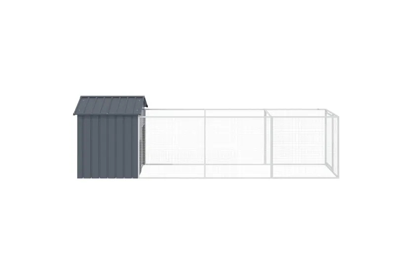 Vidaxl Dog House With Roof Anthracite 117x405x123 Cm Galvanised Steel Vidaxl Dog House With Roof Anthracite 117x405x123 Cm Galvanised Steel