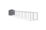 Vidaxl Chicken Cage With Run Anthracite 117x813x123 Cm Galvanised Steel Vidaxl Chicken Cage With Run Anthracite 117x813x123 Cm Galvanised Steel