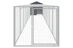 Vidaxl Chicken Cage With Run Anthracite 117x813x123 Cm Galvanised Steel Vidaxl Chicken Cage With Run Anthracite 117x813x123 Cm Galvanised Steel
