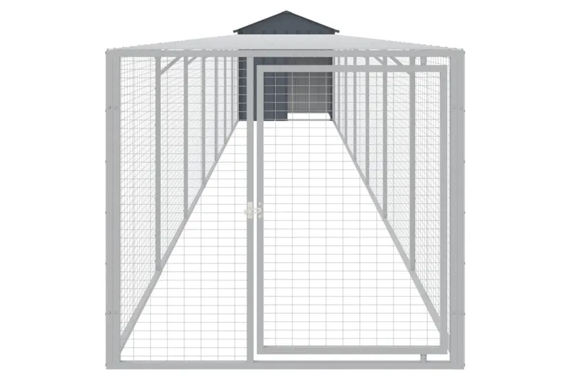 Vidaxl Chicken Cage With Run Anthracite 117x813x123 Cm Galvanised Steel Vidaxl Chicken Cage With Run Anthracite 117x813x123 Cm Galvanised Steel