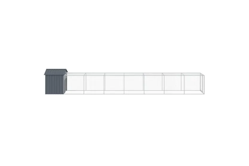 Vidaxl Chicken Cage With Run Anthracite 117x813x123 Cm Galvanised Steel Vidaxl Chicken Cage With Run Anthracite 117x813x123 Cm Galvanised Steel