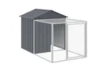 Vidaxl Chicken Cage With Run Anthracite 117x813x123 Cm Galvanised Steel Vidaxl Chicken Cage With Run Anthracite 117x813x123 Cm Galvanised Steel