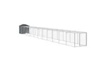 Vidaxl Chicken Cage With Run Anthracite 117x1221x123 Cm Galvanised Steel Vidaxl Chicken Cage With Run Anthracite 117x1221x123 Cm Galvanised Steel