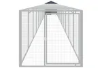 Vidaxl Chicken Cage With Run Anthracite 117x1221x123 Cm Galvanised Steel Vidaxl Chicken Cage With Run Anthracite 117x1221x123 Cm Galvanised Steel