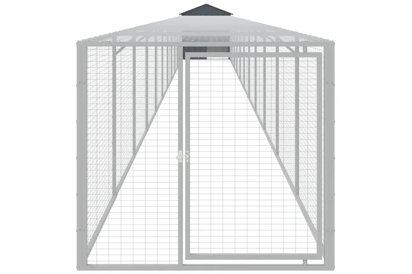 Vidaxl Chicken Cage With Run Anthracite 117x1221x123 Cm Galvanised Steel Vidaxl Chicken Cage With Run Anthracite 117x1221x123 Cm Galvanised Steel