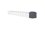 Vidaxl Chicken Cage With Run Anthracite 117x1221x123 Cm Galvanised Steel Vidaxl Chicken Cage With Run Anthracite 117x1221x123 Cm Galvanised Steel