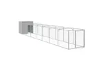 Vidaxl Dog House With Run Light Grey 110x813x110 Cm Galvanised Steel Vidaxl Dog House With Run Light Grey 110x813x110 Cm Galvanised Steel