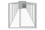 Vidaxl Dog House With Run Light Grey 110x813x110 Cm Galvanised Steel Vidaxl Dog House With Run Light Grey 110x813x110 Cm Galvanised Steel