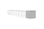 Vidaxl Dog House With Run Light Grey 110x813x110 Cm Galvanised Steel Vidaxl Dog House With Run Light Grey 110x813x110 Cm Galvanised Steel