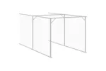 Vidaxl Dog House With Run Light Grey 110x813x110 Cm Galvanised Steel Vidaxl Dog House With Run Light Grey 110x813x110 Cm Galvanised Steel