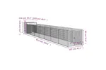 Vidaxl Dog House With Run Light Grey 110x813x110 Cm Galvanised Steel Vidaxl Dog House With Run Light Grey 110x813x110 Cm Galvanised Steel