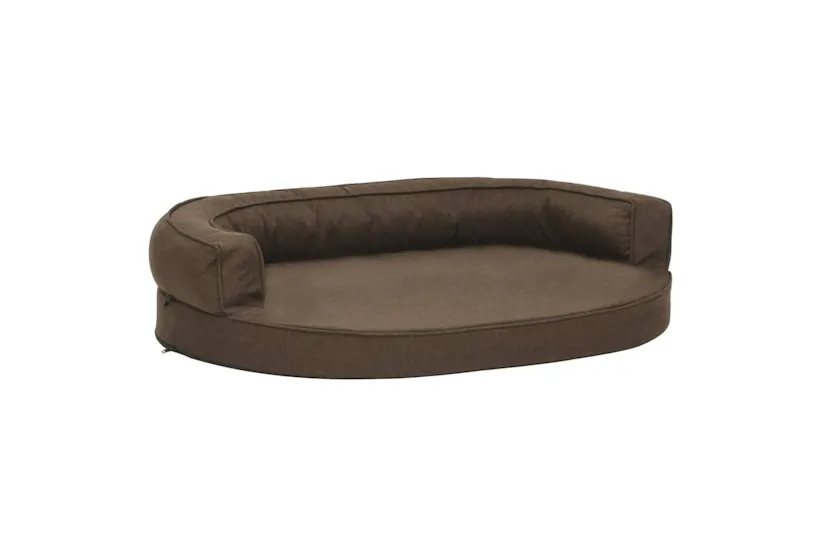 Vidaxl Ergonomic Dog Bed Mattress 75x53 Cm Linen Look Brown Vidaxl Ergonomic Dog Bed Mattress 75x53 Cm Linen Look Brown
