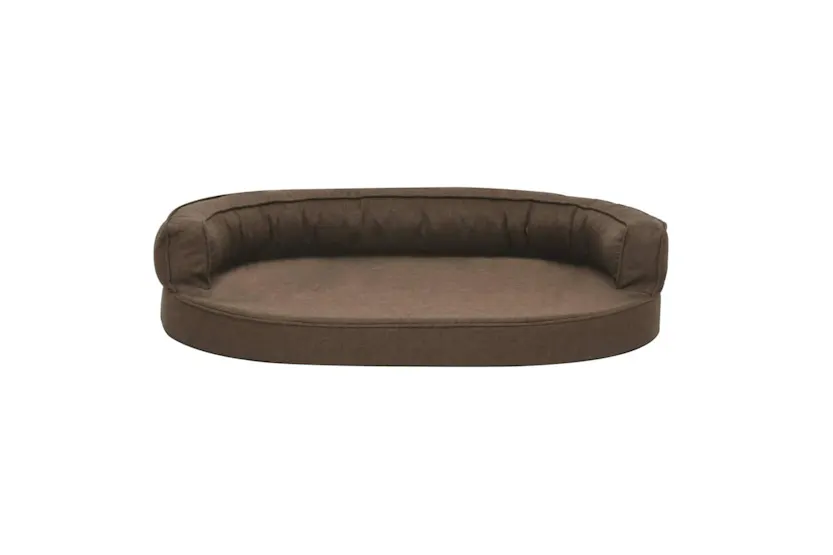 Vidaxl Ergonomic Dog Bed Mattress 75x53 Cm Linen Look Brown Vidaxl Ergonomic Dog Bed Mattress 75x53 Cm Linen Look Brown