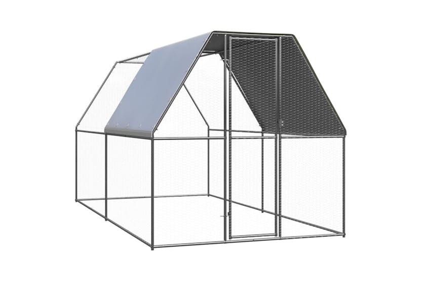 Vidaxl Outdoor Chicken Cage 2x4x2 M Galvanised Steel Vidaxl Outdoor Chicken Cage 2x4x2 M Galvanised Steel