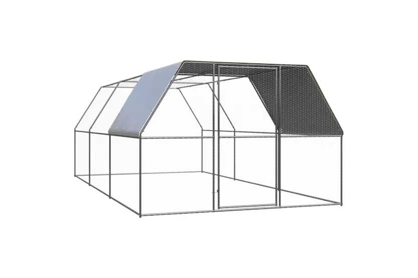 Vidaxl Outdoor Chicken Cage 3x6x2 M Galvanised Steel Vidaxl Outdoor Chicken Cage 3x6x2 M Galvanised Steel