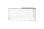 Vidaxl Chicken Cage With Roof Light Grey 203x98x90 Cm Galvanised Steel Vidaxl Chicken Cage With Roof Light Grey 203x98x90 Cm Galvanised Steel