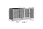 Vidaxl Chicken Cage With Roof Light Grey 203x98x90 Cm Galvanised Steel Vidaxl Chicken Cage With Roof Light Grey 203x98x90 Cm Galvanised Steel