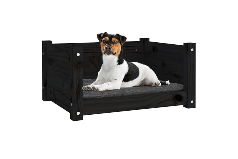 Vidaxl Dog Bed Black 555x455x28 Cm Solid Pine Wood Vidaxl Dog Bed Black 555x455x28 Cm Solid Pine Wood