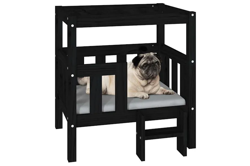 Vidaxl Dog Bed Black 655x505x70 Cm Solid Wood Pine Vidaxl Dog Bed Black 655x505x70 Cm Solid Wood Pine