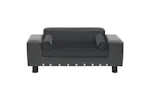 Vidaxl Dog Sofa Dark Grey 81x43x31 Cm Plush And Faux Leather Vidaxl Dog Sofa Dark Grey 81x43x31 Cm Plush And Faux Leather