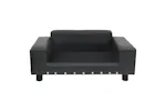 Vidaxl Dog Sofa Dark Grey 81x43x31 Cm Plush And Faux Leather Vidaxl Dog Sofa Dark Grey 81x43x31 Cm Plush And Faux Leather